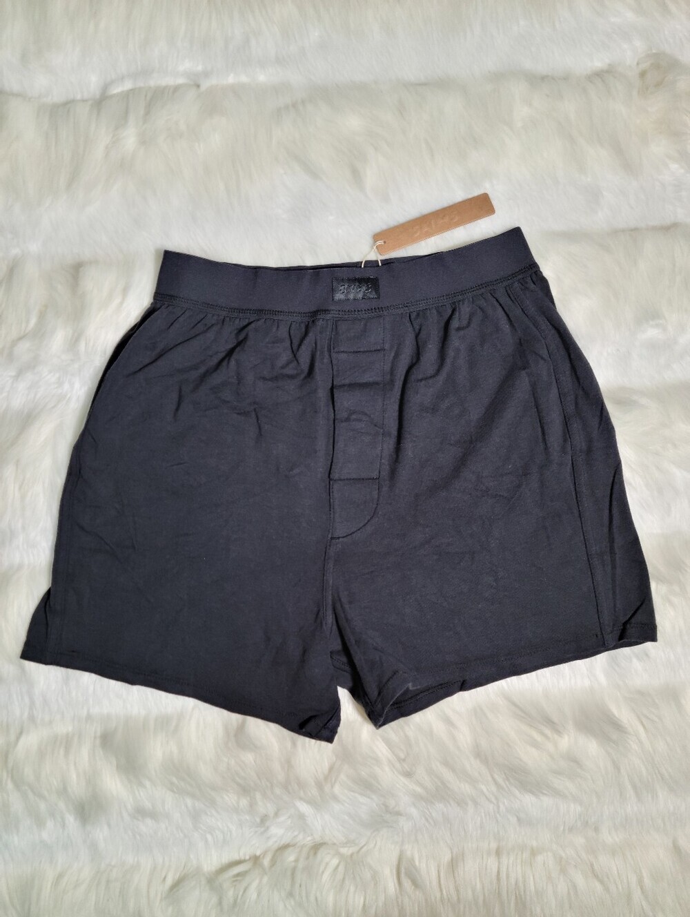 SKIMS Boyfriend Loose Boxer Short Black Onyx Women XS NEW